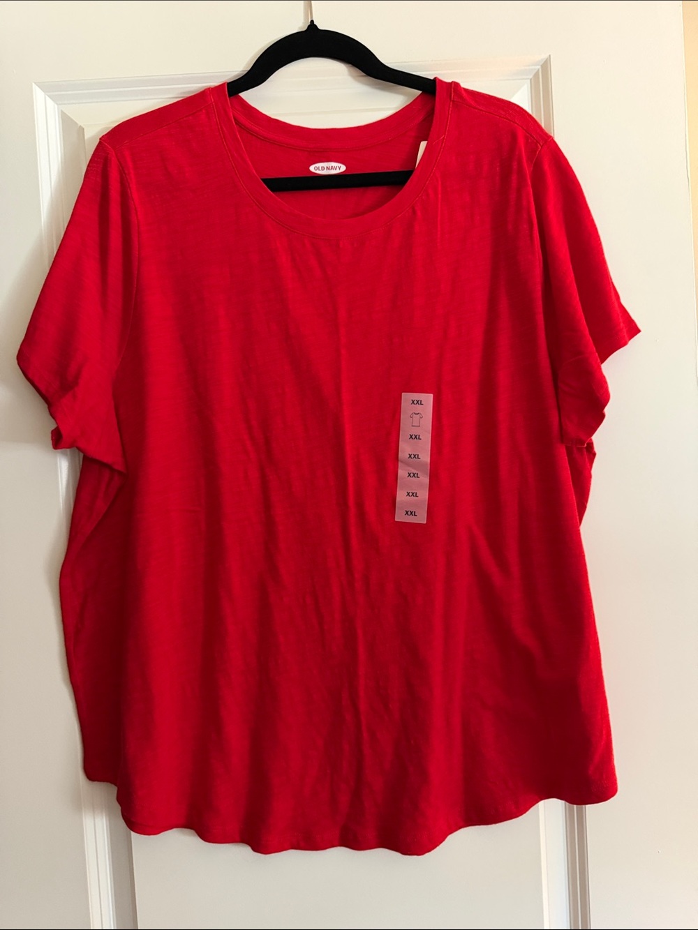 Old Navy Women's Bright Red Short Sleeve Scoop Neck Tee